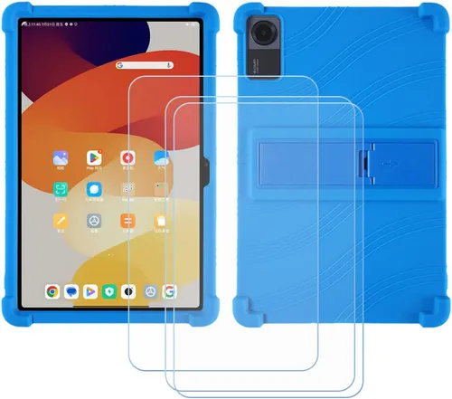 Vista 10 de TPU Cover for Lenovo Idea Tab Pro Gen 2 + 3 HD Tempered Glass, Silicone Shell Bumper Protective Back Case - 9 Hardness Anti-Scratch Screen Protector