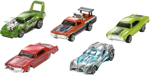 Vista 9 de Hot Wheels Juego de 10 camiones y autos de juguete a escala 1:64 para niños y coleccionistas, los estilos pueden variar [Exclusivo de Amazon]