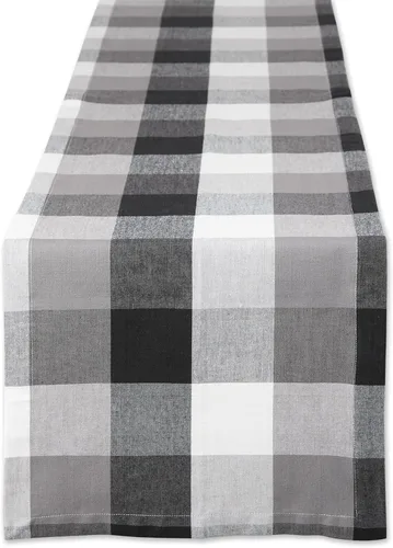Vista 12 de DII Tri-Color Check Collection - Juego de servilletas 100% algodón, 20 x 20 pulgadas, color negro, 6 piezas