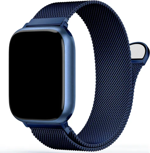 Vista 12 de Milanese Loop Compatible with Apple Watch Bands 46 44 45 49mm Men and Women A-Medianoche