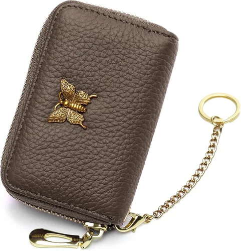 Vista 9 de imeetu Tarjetero RFID para mujer, cartera para tarjetas de visita (negro)