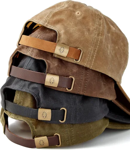 Vista 3 de Huckberry Sombrero de lona encerada de 6 paneles para hombre, altamente resistente al agua para protección