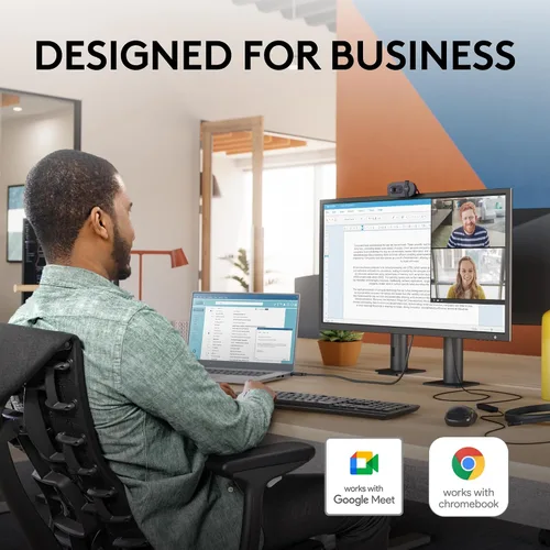 Vista 2 de Logitech Brio 105 Full HD 1080p Business Webcam con equilibrio de luz
