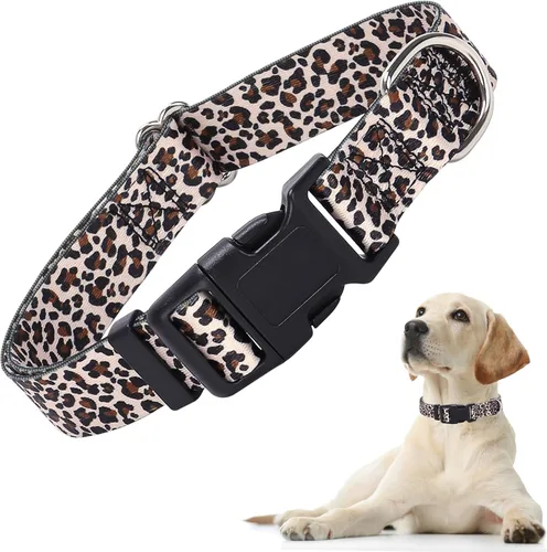 Vista 16 de Lindo collar de perro con patrones de flores verdes para perros machos y hembras, collares ajustables y cómodos para perros XS, pequeños, medianos