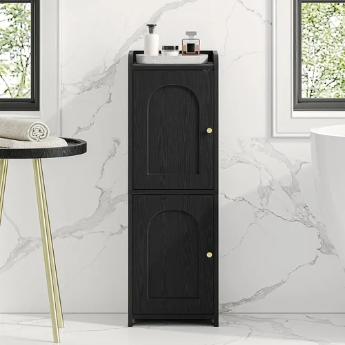 Vista 20 de Hzuaneri Gabinete de almacenamiento del cuarto de baño, pequeño gabinete Blanco