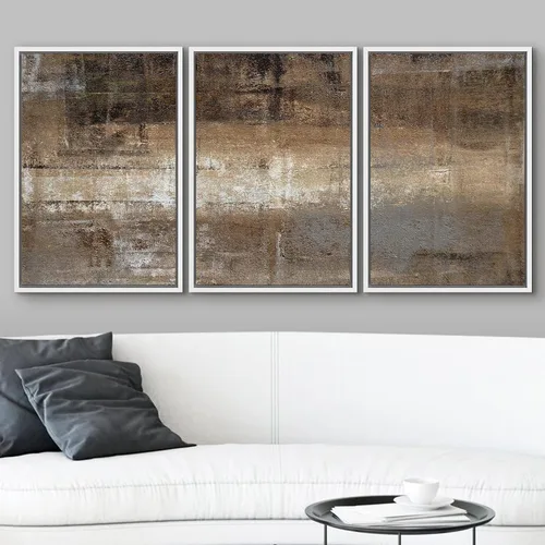 Vista 88 de wall26 Lienzo enmarcado para pared, juego de arte de acuarela pastel, paisaje rural, ilustraciones con formas abstractas, arte moderno, decorativo