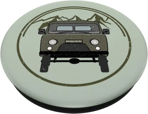 Vista 2 de Buchanka UAZ 452 Off-Road 4x4 Minivan Camping PopSockets intercambiables PopGrip