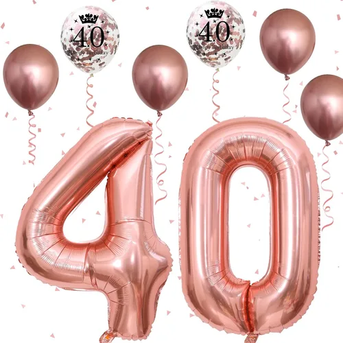 Vista 18 de Decoraciones de cumpleaños número 18 para niños y niñas, globo de aluminio con el número 18 de 40 pulgadas, globos de látex negros y metálicos