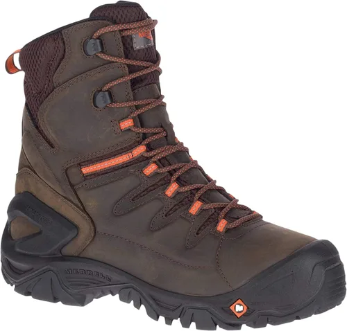 Vista 2 de Merrell Strongfield - Botas de trabajo para hombre (piel, 8.0in, termo, impermeables)