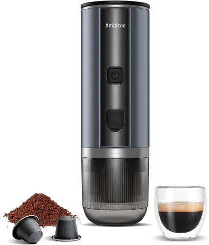 Vista 9 de Portable Espresso Maker, Electric Espresso Machine for Travel, Camping, Rechargeable USB-C Mini Coffee Maker for NS Capsule Pods and Ground Coffee