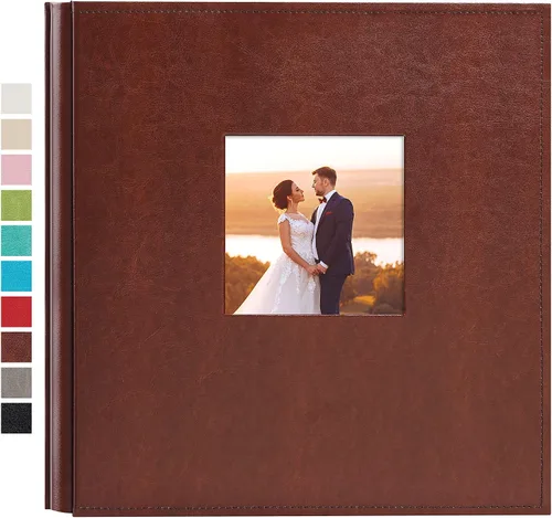 Vista 25 de potricher Álbum de fotos pequeño de 4 x 6 pulgadas, 100 fotos, cubierta de cuero, libro de fotos con 100 bolsillos horizontales para familia, boda
