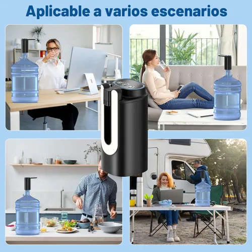 Vista 2 de Boquilla plegable de 3 modos, dispensador de agua de 5 galones, bomba de botella de agua para 5 galones, dispensador de jarra de agua eléctrico