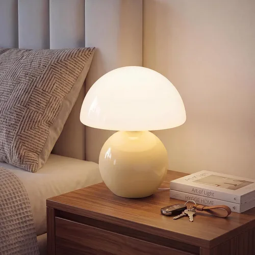 Vista 14 de Dawnwake Lámpara de Mesa con Forma de Hongo para Dormitorio, Lámparas Pequeñas de Escritorio para Mesita de Noche para Mesas de Noche de Sala