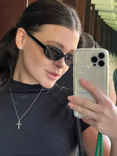 Vista 2 de Gafas de sol de los años 90 para mujeres y hombres, gafas de sol ovaladas