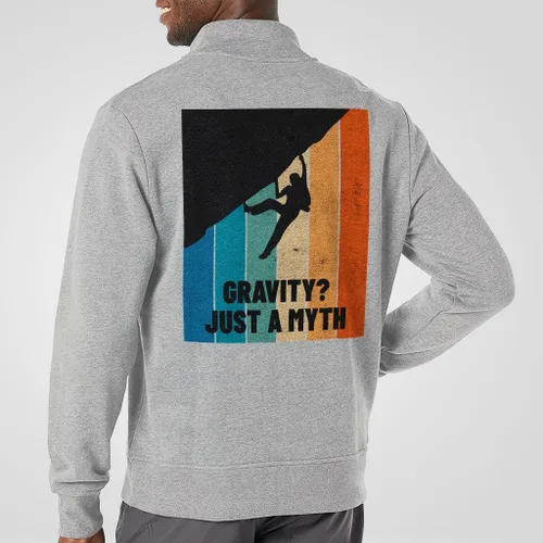 Vista 4 de Gravity Is a Myth Zip Pullover - Illustration Fleece Pullover - Printed Pullover