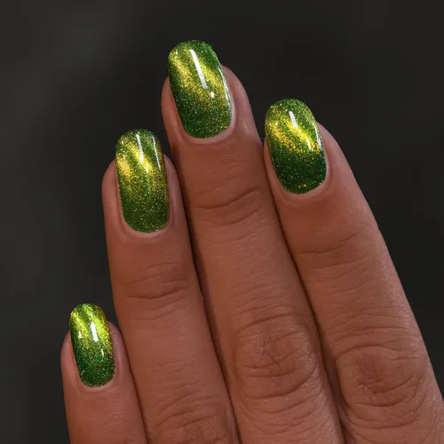 Vista 5 de ILNP Frankie Esmalte de uñas holográfico magnético verde monstruo
