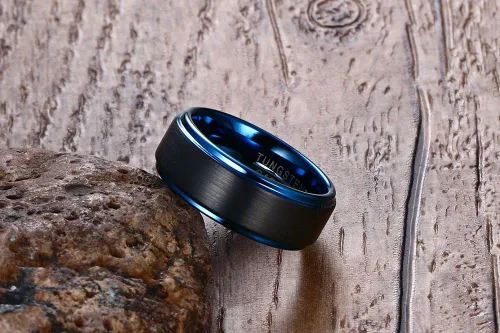 Vista 3 de MPRAINBOW Custom Engraving Men's Tungsten Carbide Ring Wedding Engagement Promise Universary Ring for Men,Men's Jewelry Gift