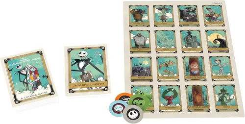Vista 4 de Lotería: Disney Tim Burton’s The Nightmare Before Christmas Juego tradicional de Lotería Estilo bingo, con arte y ilustraciones personalizadas