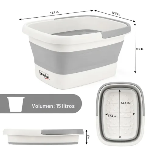 Vista 7 de Beinilai - Lavabo plegable para remojar los pies, bañera de remojo de pies