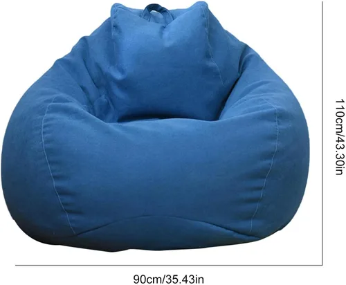 Vista 3 de Puf (sin relleno) para niños y adultos Asiento de puf ultrasuave Puf de almacenamiento de animales de peluche Relleno lavable para organizar