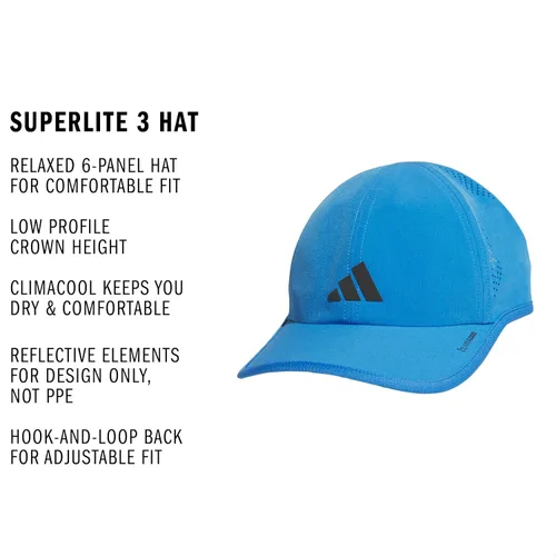 Vista 65 de Adidas Superlite, Gorras Atléticas, Sombrero de running Hombre