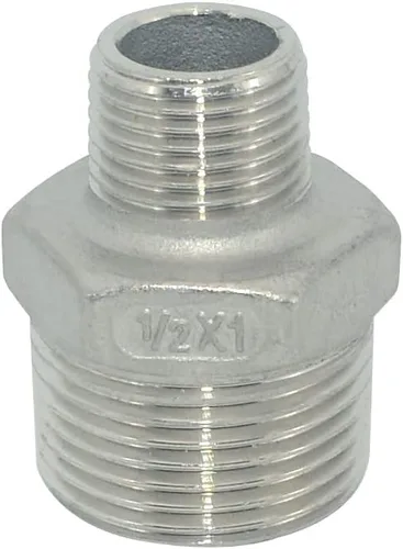 Vista 41 de 1/4" macho NPT a 1/8" hembra NPT hembra reductor/reductor buje de tubería, adaptador, buje hexagonal SS 304 de acero inoxidable