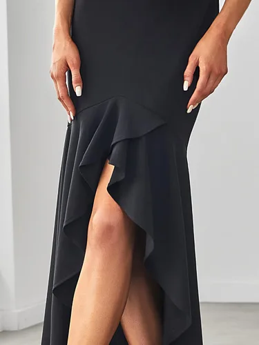 Vista 5 de Alisapan Vestidos formales largos con cuello en V para mujer, sin mangas, elásticos, sin mangas, 00011