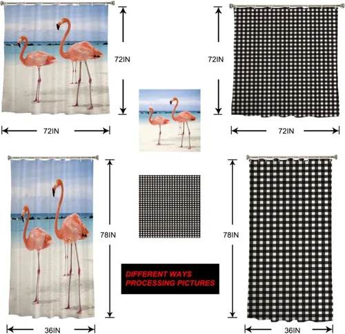 Vista 7 de Cortina de ducha con diseño de cardenales de muñeco de nieve para baño, casa de nieve de Navidad, pájaros rojos, lindo muñeco de nieve, sombrero