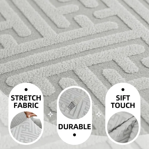 Vista 7 de Fundas para sofá seccional en forma de L de 1 pieza, fundas de esquina elásticas para sofá, funda de sofá antideslizante, lavable, fundas de sofá