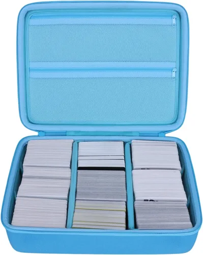 Vista 15 de XANAD Funda de cartas compatible con Skip Bo/UNO/Juego de cartas/juego de cartas Phase 10/Five Crowns Card Game, PM TCG Trading Cards (negro)