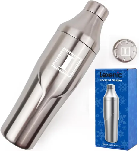 Vista 17 de Lexenic - Coctelera con tapa de medición - Aislada al vacío (Mariposa gris)