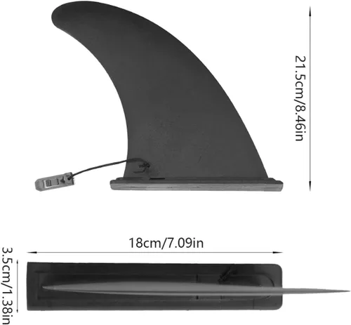 Vista 5 de Aleta de paddleboard extraíble para kayak, tabla universal de plástico, impermeable, accesorios inflables de pie, 8.5 x 7.1 x 1.4 pulgadas