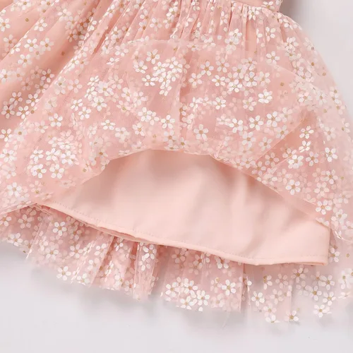 Vista 7 de Vestido tutú para niña, sin mangas, fruncido, vestido de verano con lentejuelas brillantes, lunares, estrellas, princesa, vestido de tul