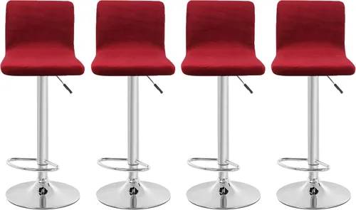 Vista 25 de Fundas para asiento de bar de terciopelo, fundas cuadradas para taburete de bar, fundas para silla de altura de mostrador (2, burdeos)