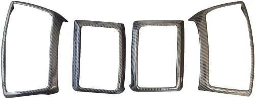 Vista 3 de 4 piezas de fibra de carbono color aire acondicionado cubierta de ventilación para Ford Ranger accesorios 2015 2016 2017 2018 2019 2020 2021 ABS