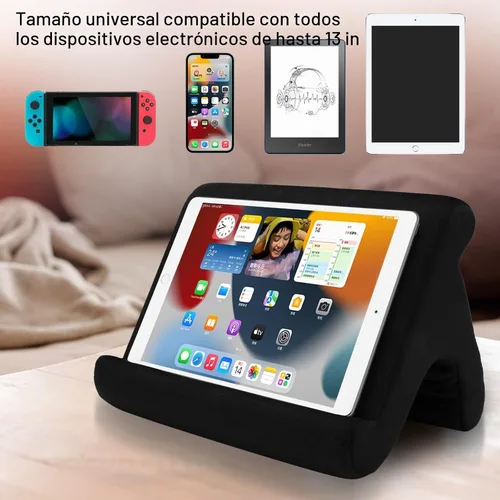 Vista 4 de SAMHOUSING Soporte de almohada para tablet, 3 ángulos de visión, compatible con tabletas, teléfonos y iPad Pro 9.7, 10.5, 12.9 Air Mini 4, Kindle