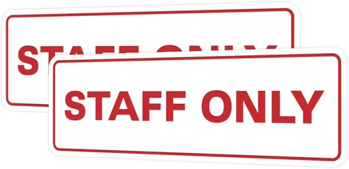 Vista 9 de All Quality Letrero estándar para pared o puerta Fácil instalación Señales de trabajo de oficina Seguridad mejorada – Negro – Pequeño