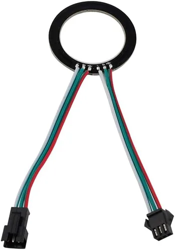 Vista 3 de Anillo de luz de píxeles direccionables individualmente con 16 LED, WS2812B 5050 RGB de 16 LED, módulo LED programable a todo color DC5V