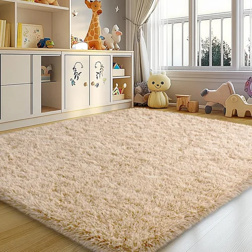 Vista 50 de Mugorn - Alfombras suaves y esponjosas de 2 x 3 pies para el hogar, alfombra pequeña con 4 mallas antideslizantes, color negro, 2 x 3 pies