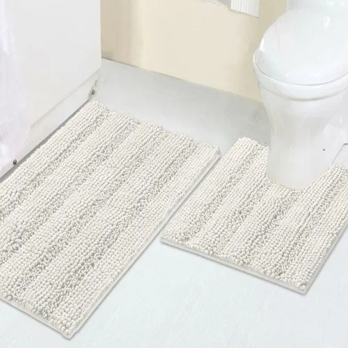 Vista 53 de Turquoize Alfombra de baño de chenilla de lujo para baño, extra absorbente, alfombra de ducha de microfibra antideslizante para baño, alfombra Aqua