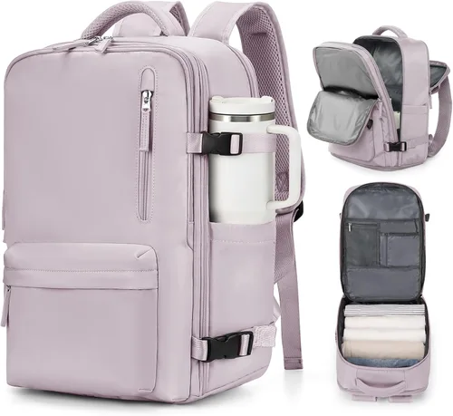 Vista 59 de VGCUB Mochila grande de viaje para trabajo, negocios, mochila para computadora portátil aprobada para vuelo, para mujeres y hombres, mochila