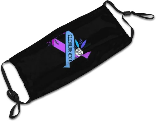 Vista 6 de Máscara de mariposa púrpura de la conciencia reutilizable y ajustable para hombres y mujeres Bandana paño deportes al aire libre negro