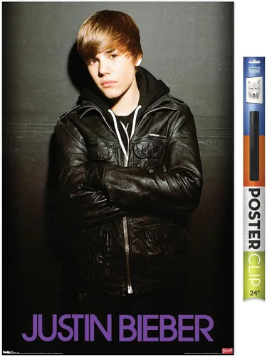 Vista 18 de Trends International Justin Bieber - Póster de pared de amor, 14.725 x 22.375 pulgadas, versión enmarcada de madera de granero