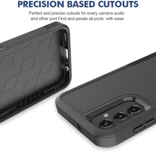 Vista 5 de Funda para Samsung Galaxy A15 5G: Funda protectora de doble capa resistente de servicio pesado para teléfono celular a prueba de golpes rugosa