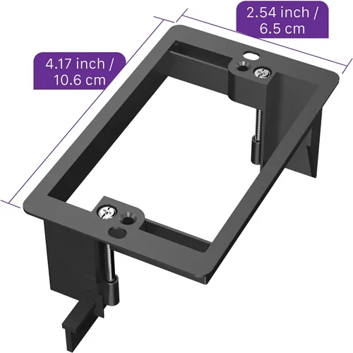 Vista 2 de Fosmon Soporte de montaje de bajo voltaje (1 banda), caja de pared de bajo voltaje, placa de pared de una sola banda para cables telefónicos, cables