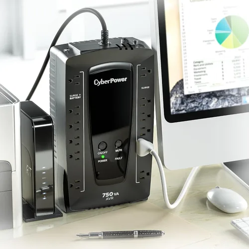 Vista 5 de UPS con visor LCD CyberPower AVRG900LCD 900 VA 750VA Negro