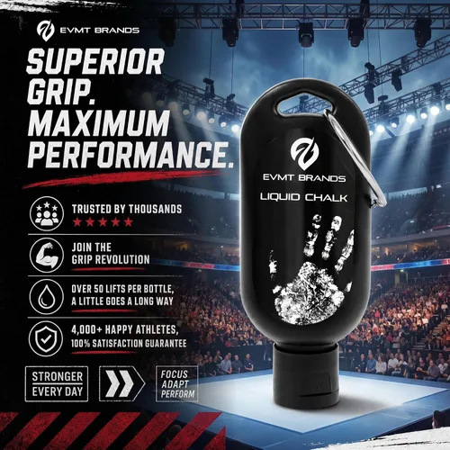 Vista 7 de Liquid Chalk, Mess Free Gym Chalk for Weightlifting, Gymnastics, Rock Climbing, Dancing. Sweat Resistant and Long Lasting for Stronger Grip.