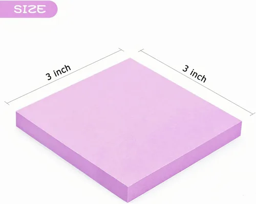 Vista 2 de Early Buy - Notas adhesivas de 3x3 pulgadas, 6 blocs (100 hojas/bloc) - Colores suaves en tonos pastel para oficina, escuela, hogar, notas