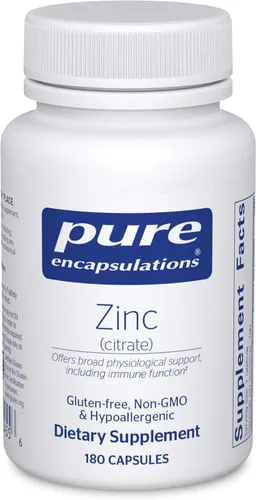 Vista 8 de Pure Encapsulations Zinc (Citrato), 60 Cápsulas