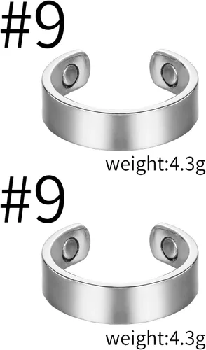 Vista 3 de MagEnergy Anillos magnéticos de cobre para hombres y mujeres, anillo de terapia magnética para aliviar el dolor, anillos ajustables de regalo